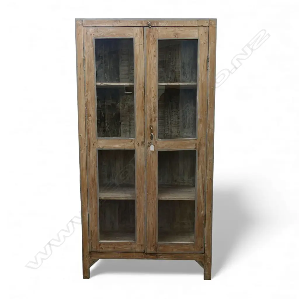 DISTRESSED GLASS DISPLAY CABINET 840x375x1640mm Image 1++