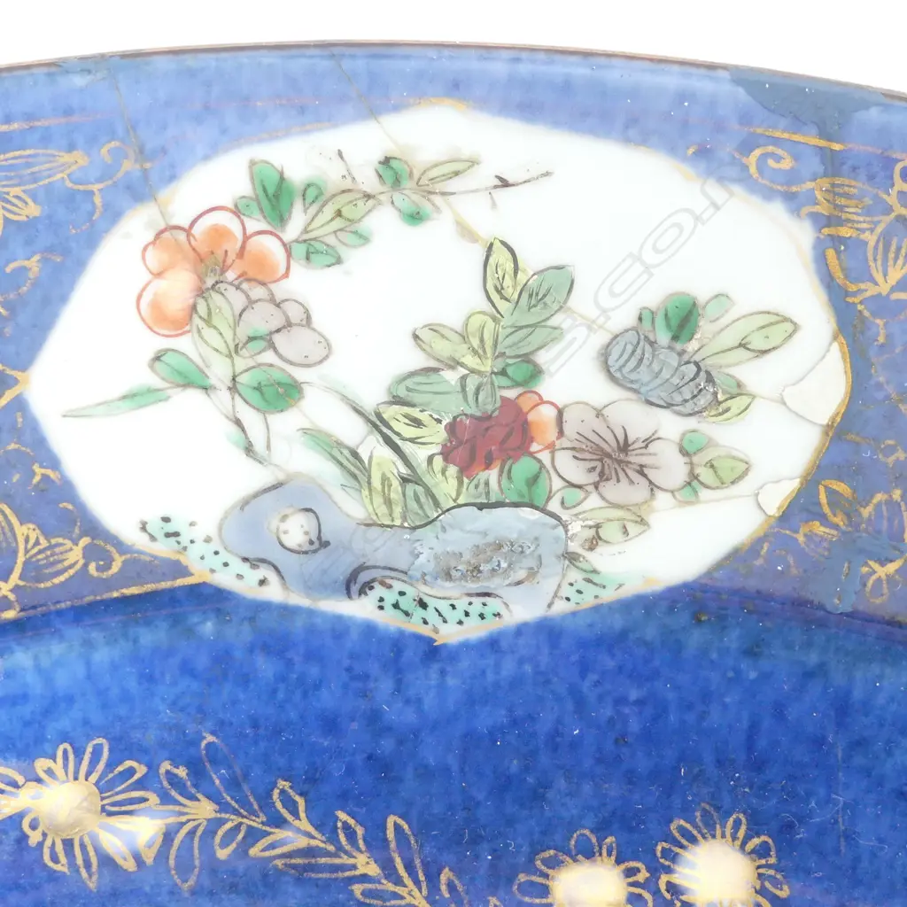 KANGXI FAMILLE VERTE CHARGER 405mm dia REPAIRS CHRISTIES CHILDWICK BURY 1978 SALE STICKER VERSO Image 1++