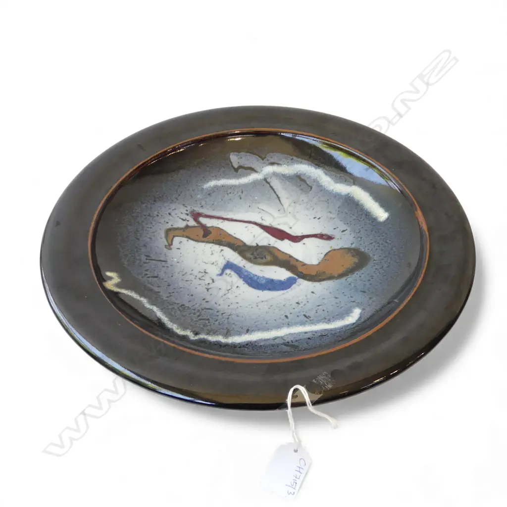 STUDIO POTTERY BOWL 355mm dia STAMPED Image 1++