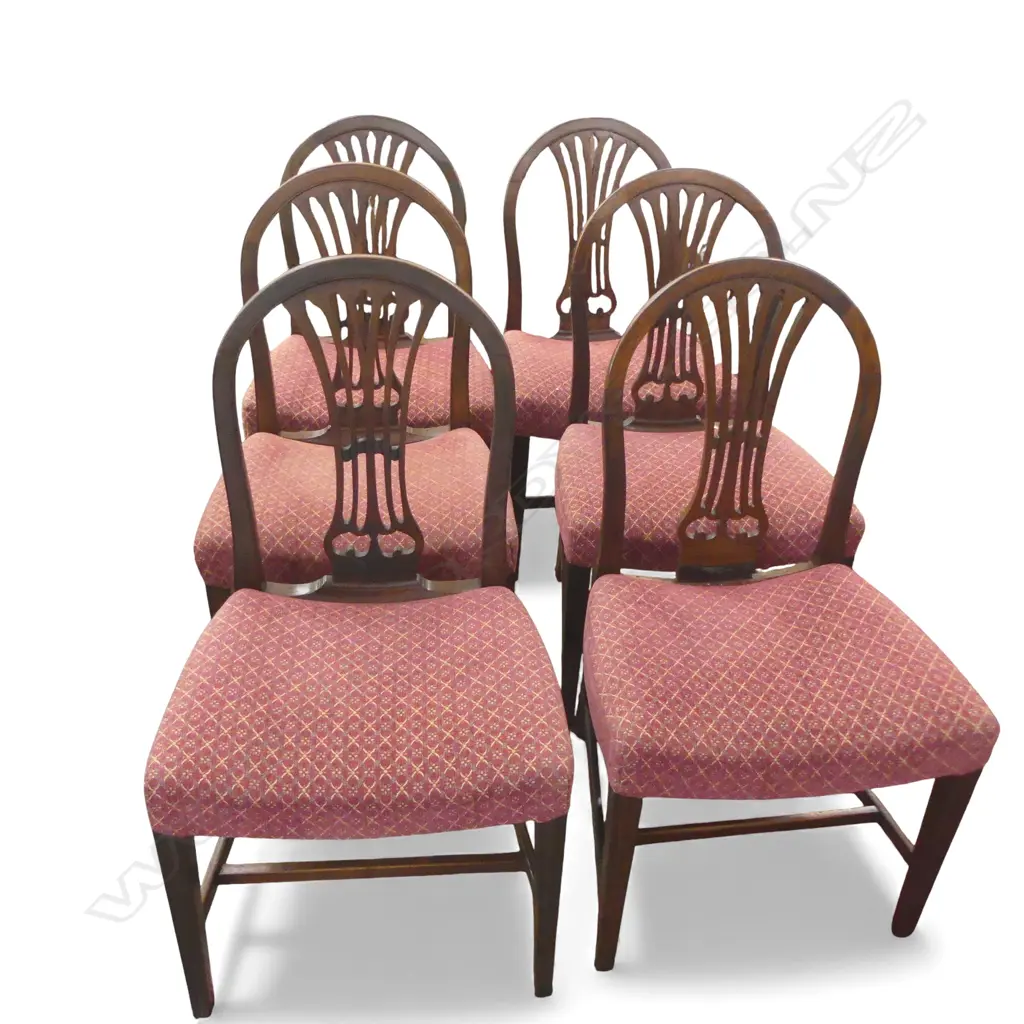 6 GEORGIAN DINING CHAIRS Image 1++