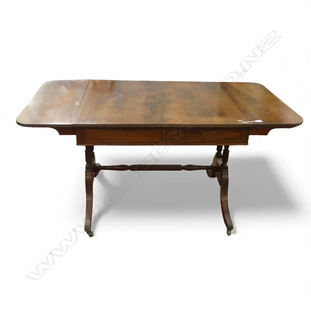 ANTIQUE MAHOGANY SOFA TABLE, LEGS REPAIRED 940x865x700mm Image 1++