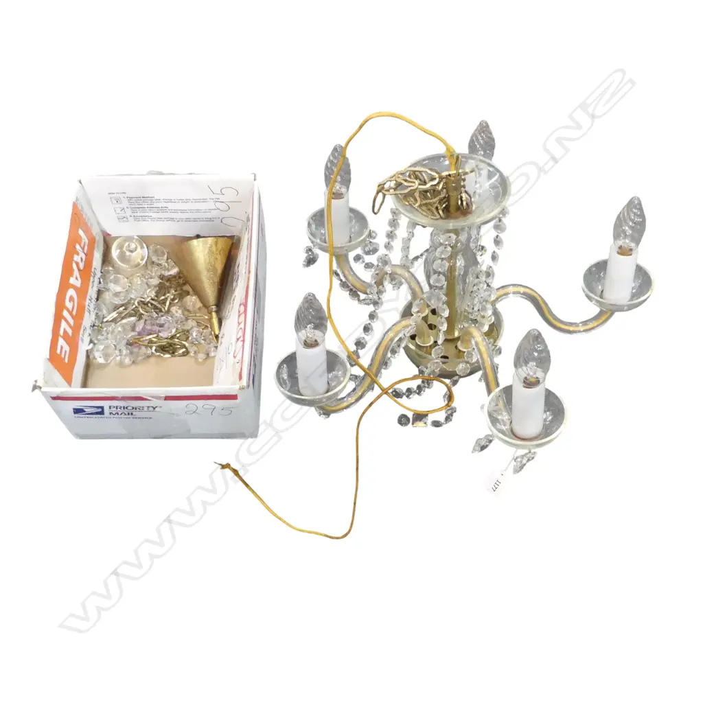 PR GLASS & BRASS CHANDELIERS Image 1++