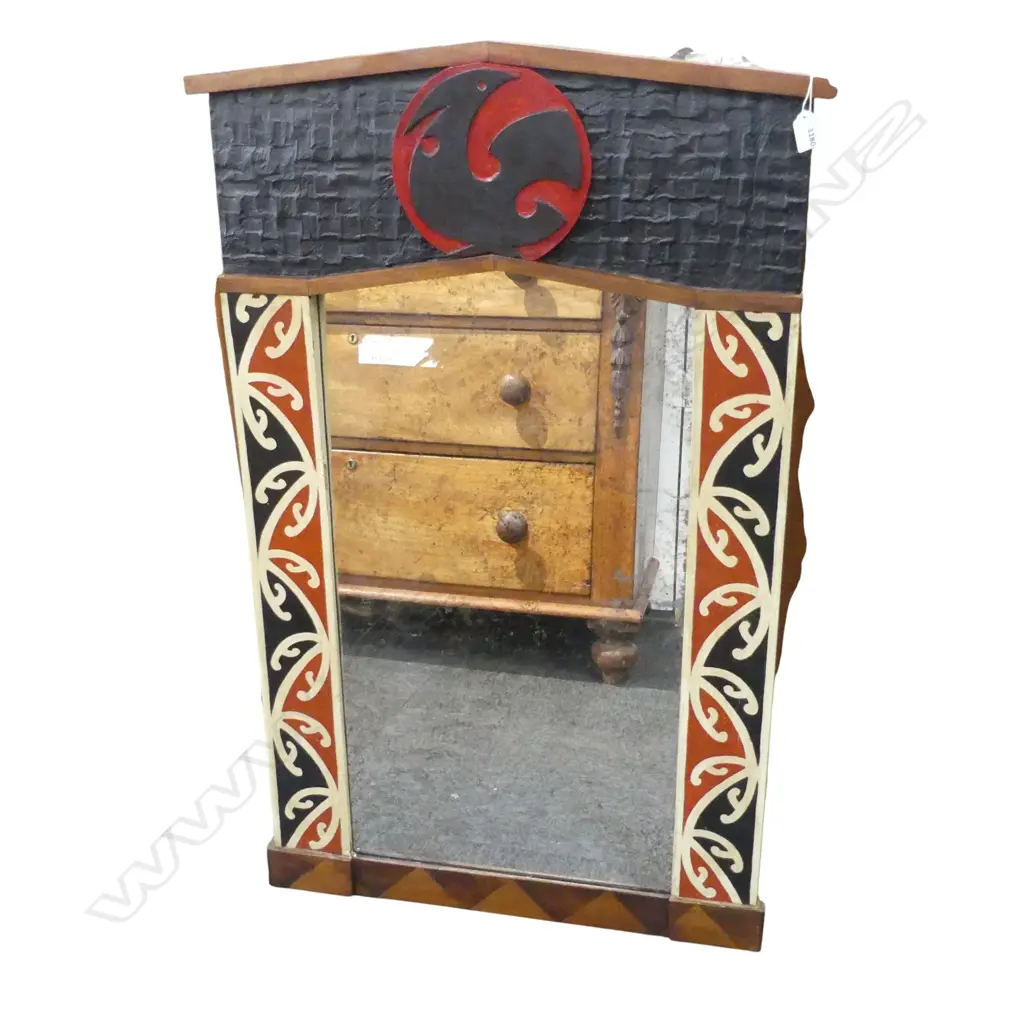 MAORI THEMED TUI MIRROR 1020x640mm Image 1++