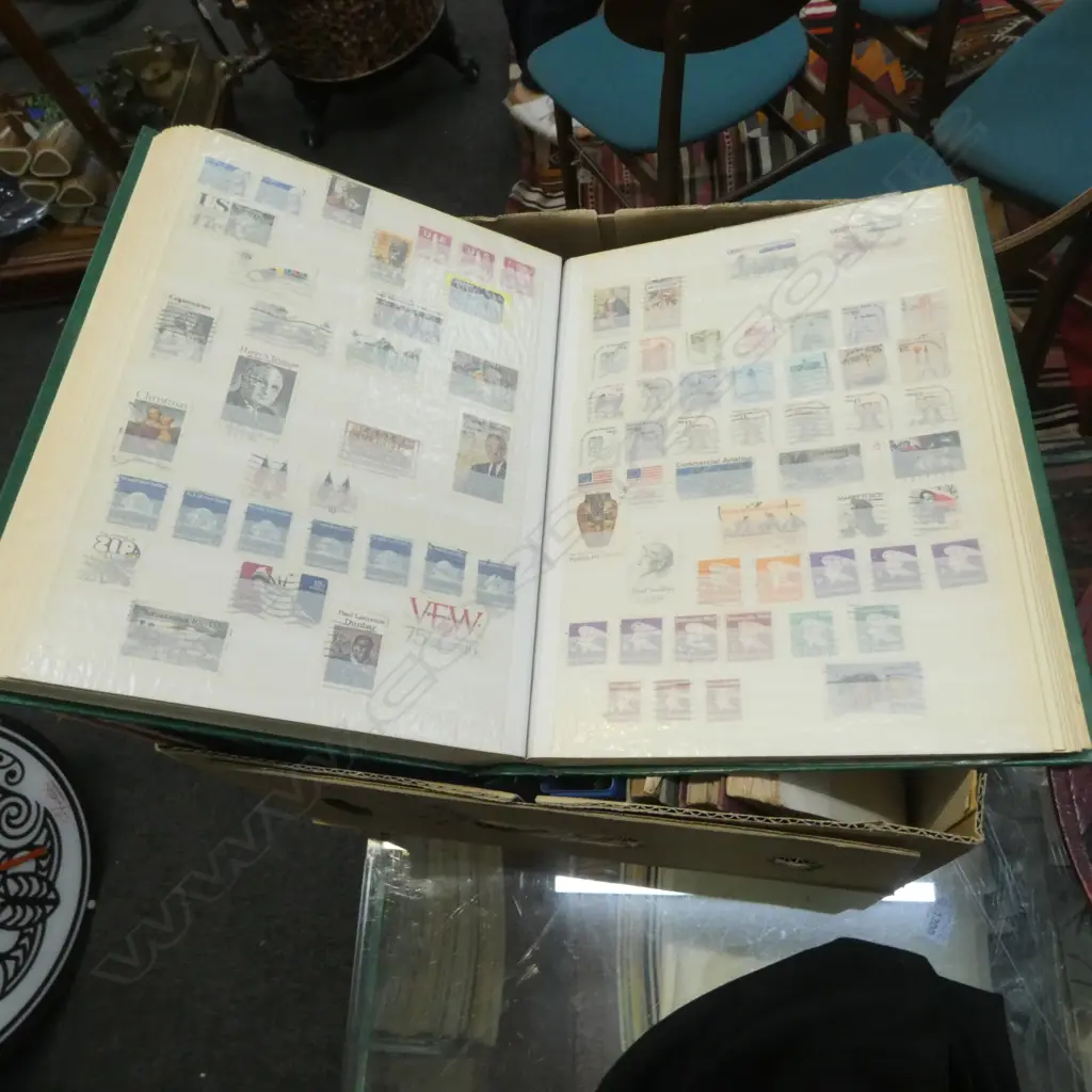 ASST. VINTAGE WORLD STAMP ALBUMS & FIRST DAY COVERS Image 1++