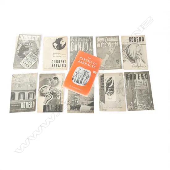 11 RARE 1945 'KORERO' ACTIVE SERVICES MAGAZINES featuring various illustrations by N.Z. artists