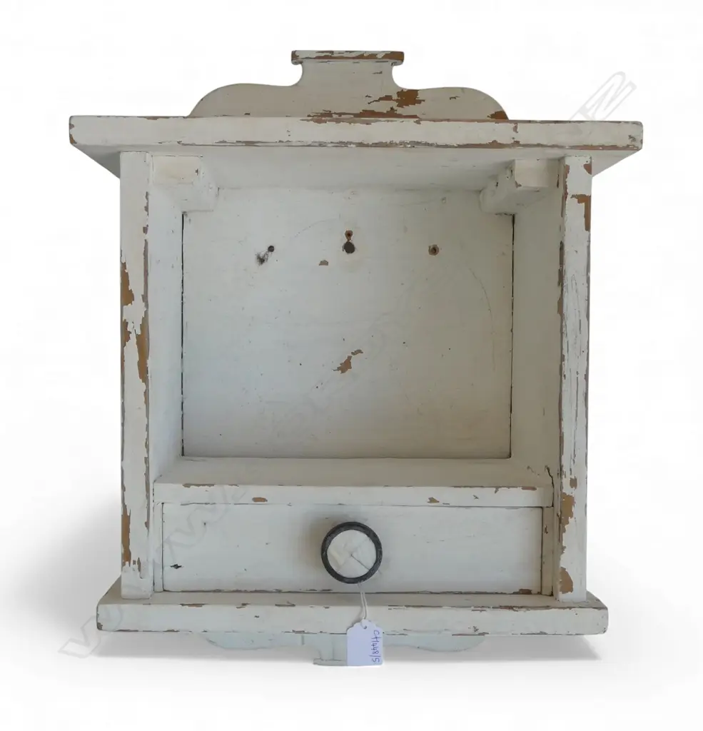 WHITE PAINTED WOODEN WALL SHELF 345x200x525mm Image 1++