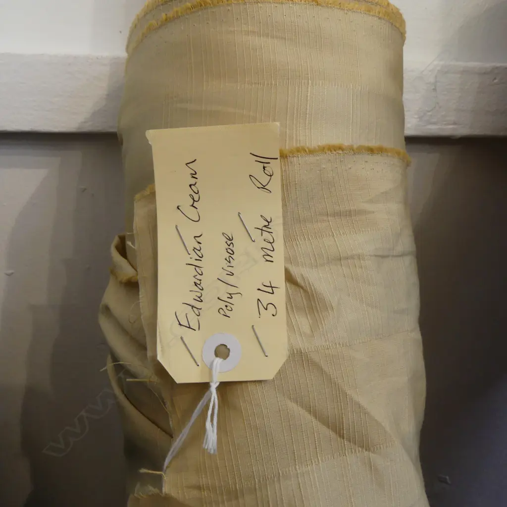 FABRIC BOLT; EDWARDIAN CREAM, POLY/VISCOSE, 34M Image 1++