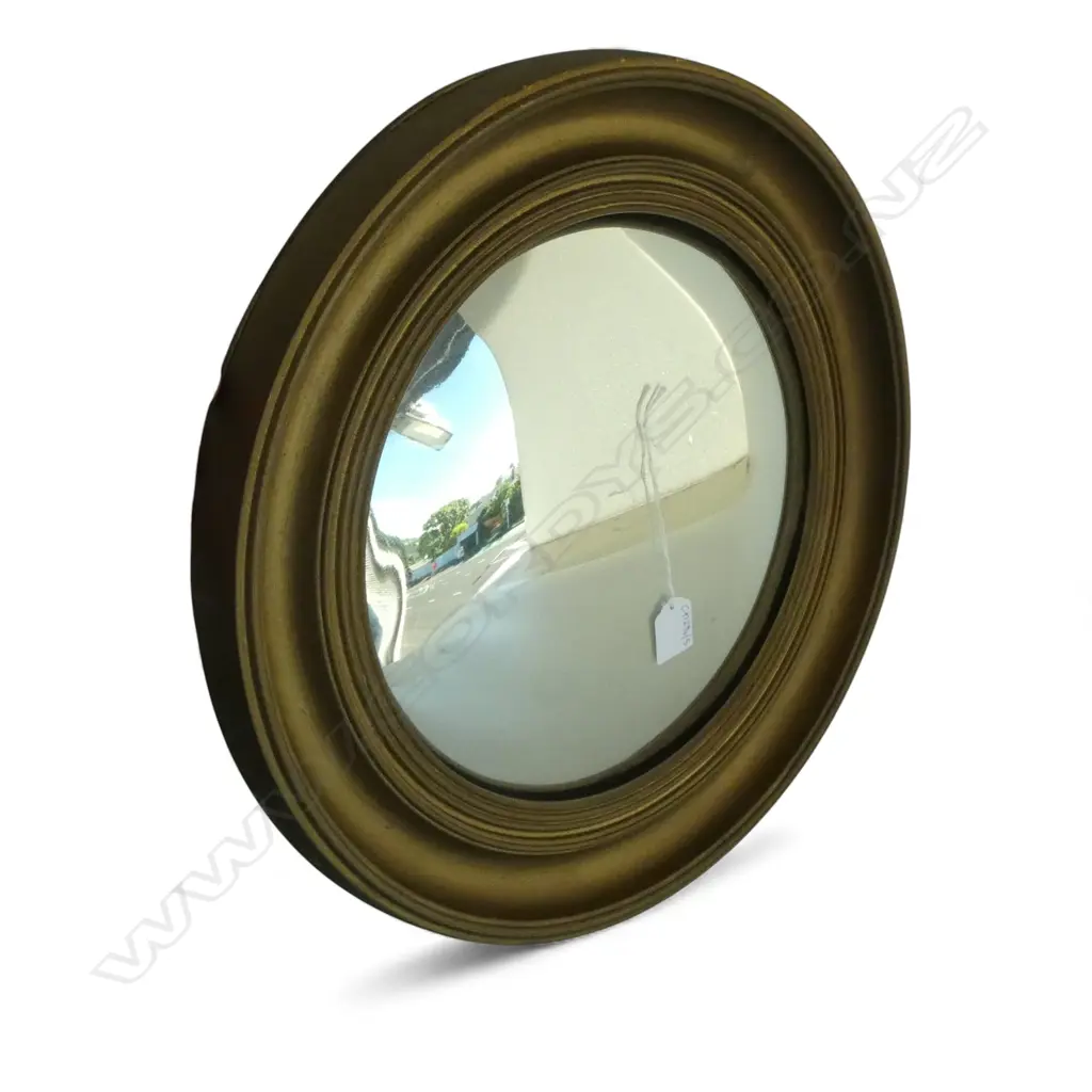CONVEX MIRROR, GOLD FRAME 430mm dia Image 1++