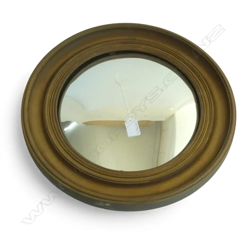 CONVEX MIRROR, GOLD FRAME 430mm dia Image 1++