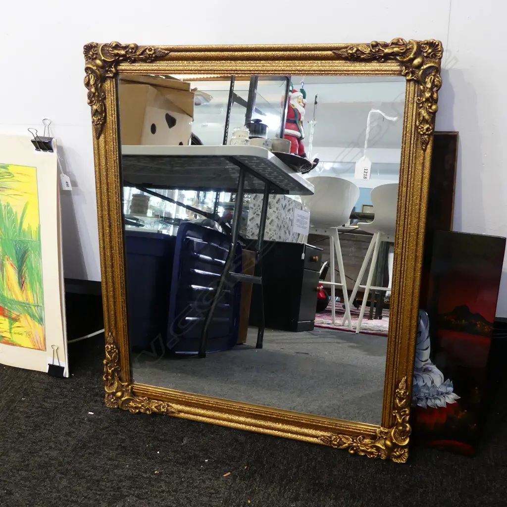 GILT FRAMED MIRROR 600x700mm Image 1++