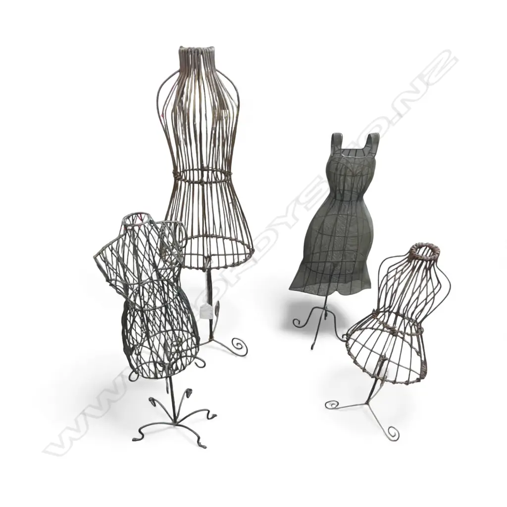 4 METAL WIRE DECORATIVE DRESS FORM MANNEQUINS H.595mm Image 1++