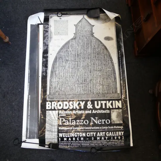 3 EXHIB. POSTERS; ARTSPACE GREG SEMU, RESURRECTION, 1410x1020, signed & dated, GREG BOYD & BRODSKY & UTKIN