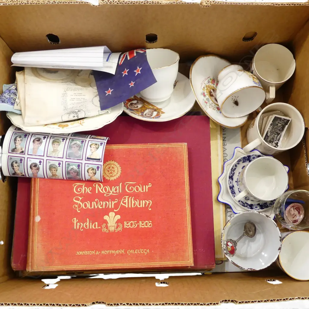 ASST. ROYALTY MEMORABILIA; CHINA, STAMPS, ALBUMS ETC Image 1++