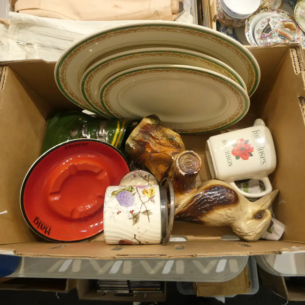 ASST. ADVERTISING CHINA, 3 WOOD'S IVORY DISHES, KOOKABURRA etc Image 1++