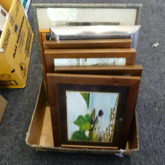 ASST. FRAMED PHOTOGRAPHS, MIRROR & WATERCOLOUR