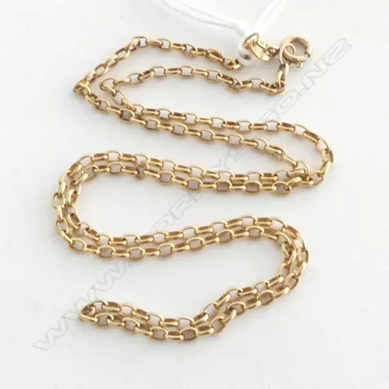 9ct YELLOW GOLD NECK CHAIN L.480mm 5.7gms