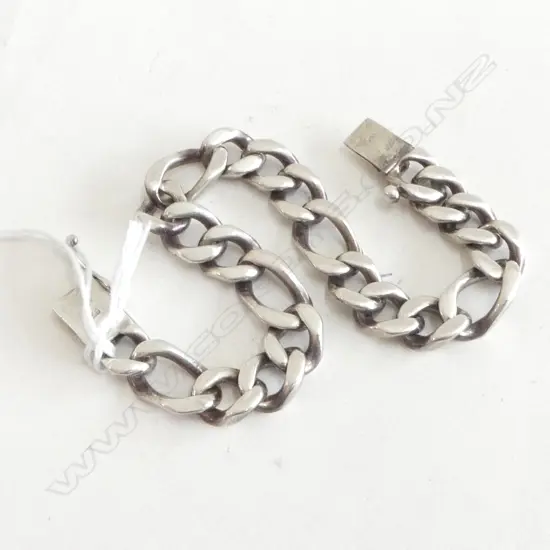 STG SILVER CHAIN GENTLEMANS SIZE BRACELET 110mm 35.43gms