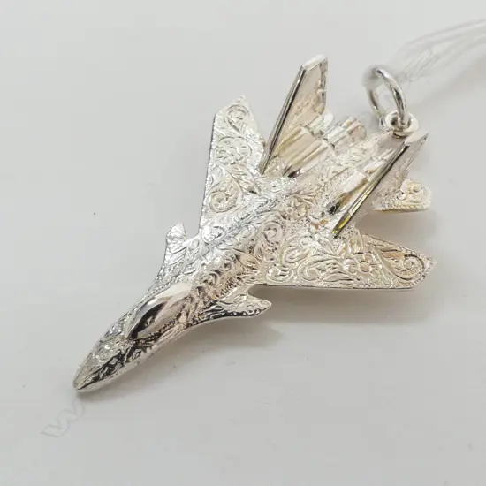 KAREN WALKER STG SILVER JET FIGHTER PENDANT 