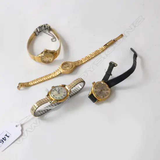 THREE VINTAGE LADIES' SWISS WATCHES WORKING PLUS LADIES NIVADA SWISS WATCH WORKNG