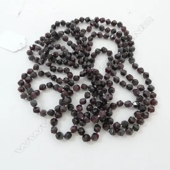 PR GARNET BEAD NECKLACES L.490mm