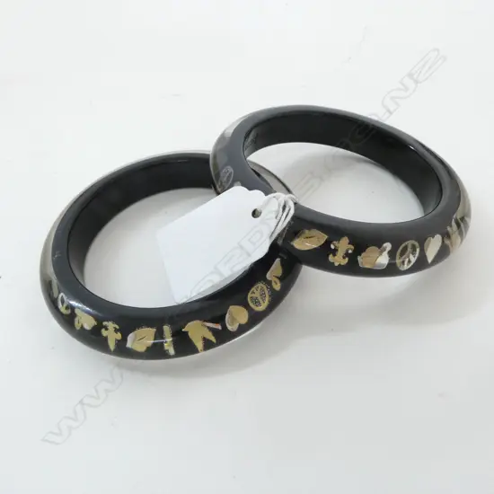 PR BLACK & GOLD TRELISE COOPER BANGLES W.620mm