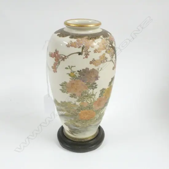 SATSUMA VASE ON STAND H200MM