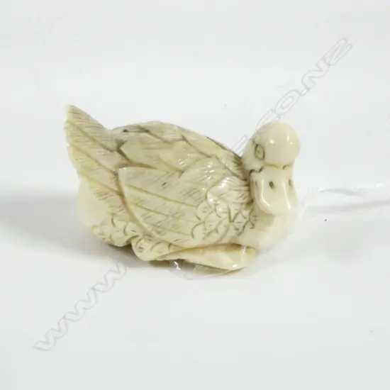 IVORY NETSUKE DUCK