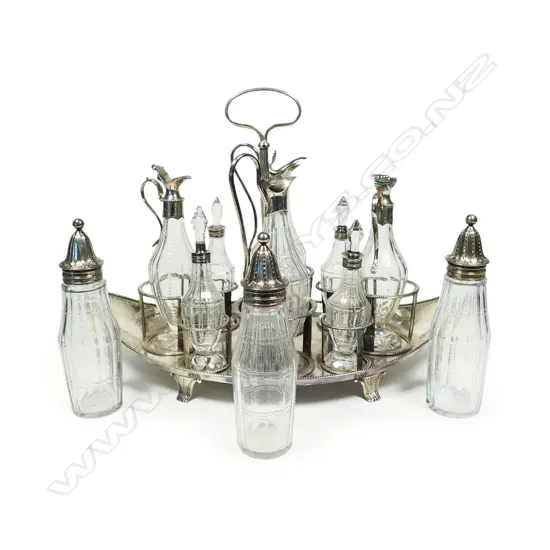 OLD SHEFFIELD PLATE CRUET SET