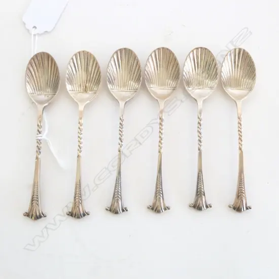 SET OF 6 STG SILVER TEASPOONS, LONDON 1899 75grms