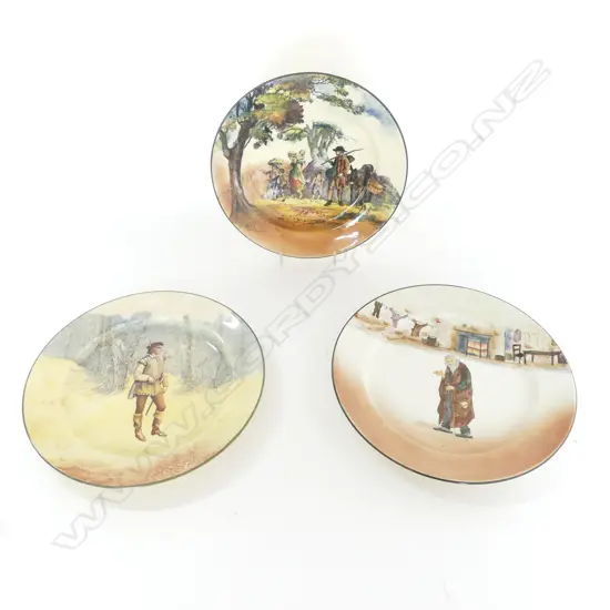 3 ROYAL DOULTON PLATES Dia.265mm; 'ORLANDO', 'FAGIN' & 'THE GYPSIES'