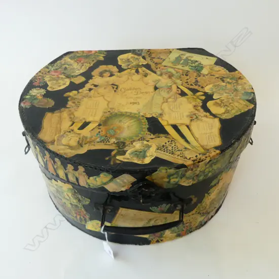 PAPER MACHE HAT BOX W.405mm