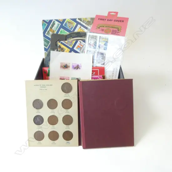 ASST. STAMPS & COINS, PLANISPHERE ETC