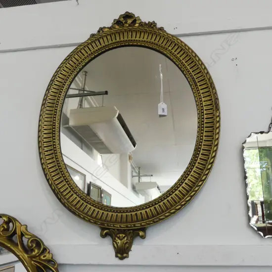 OVAL GILT FRAMED MIRROR 720x500mm