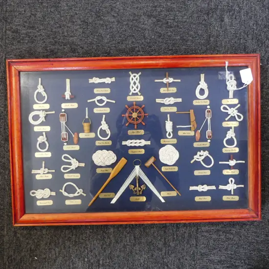 FRAMED MARINERS KNOT DISPLAY 345x545mm