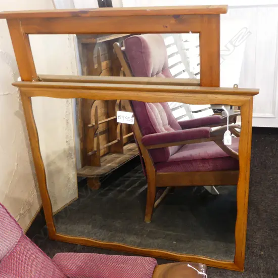 2 OVERMANTLE MIRRORS LARGEST 1050x850mm