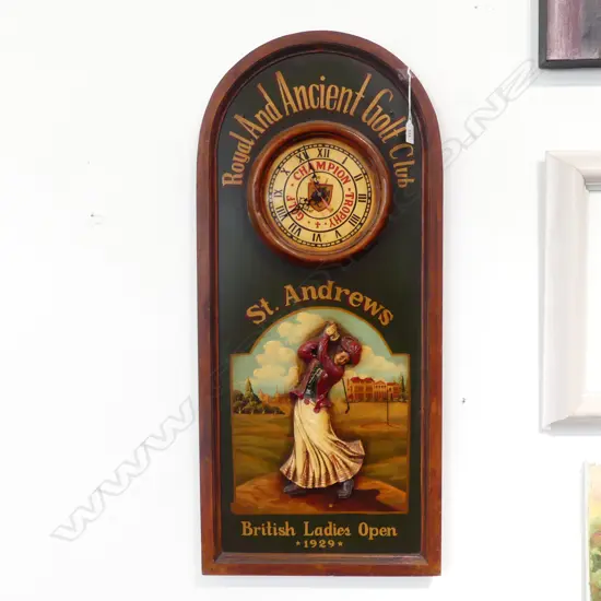 ST ANDREWS GOLF WALL CLOCK H900MM