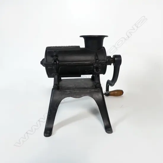 3276 ANTIQUE CAST IRON BENCH MOUNTED MEAT MINCER H300MM