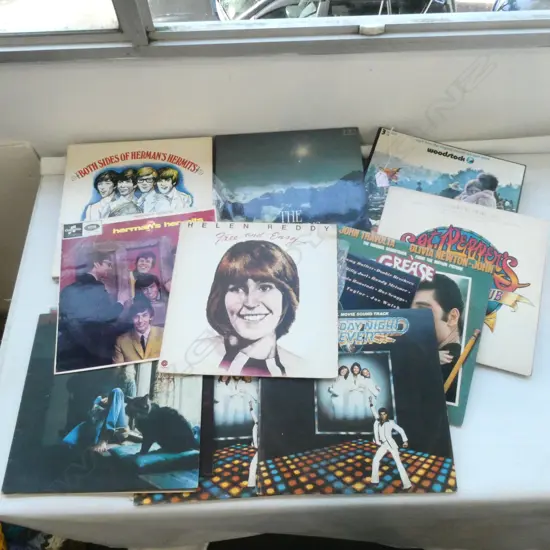 ASST. LP RECORDS; WOODSTOCK 3 RECORD SET, GREASE, SATURDAY NIGHT FEVER, etc