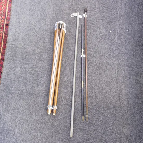 VINTAGE TRIPOD, 2 GUN CLEANERS etc (4) 