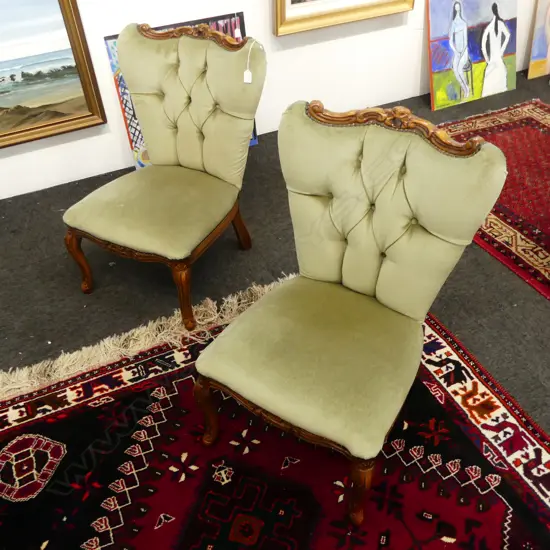PR GREEN VELVET CHAIRS