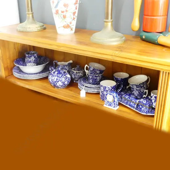 ASST CALICO 'BURLEIGH' TEA CHINA, CLOCK etc