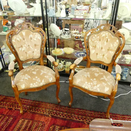 PR VICTORIAN STYLE ARMCHAIRS