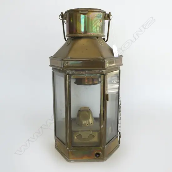 ANTIQUE BRASS KEROSENE SHIPS HEAD LIGHT H410
