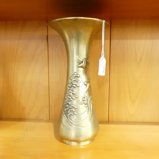 ORIENTAL BRASS VASE H.250mm