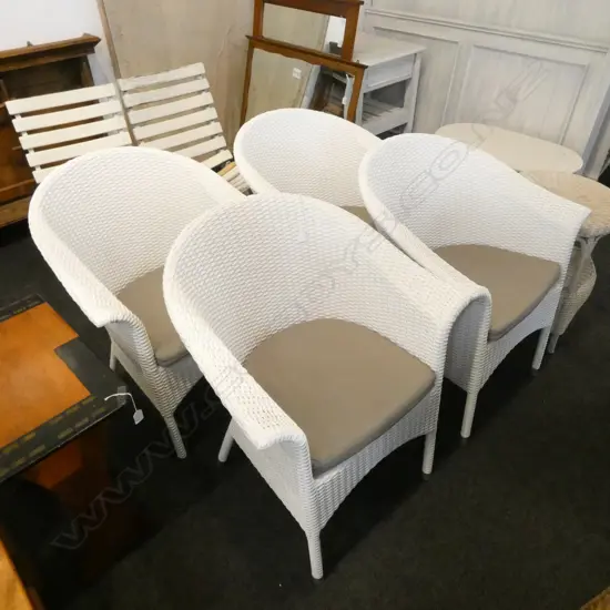 4 'POINT' WICKER CHAIRS