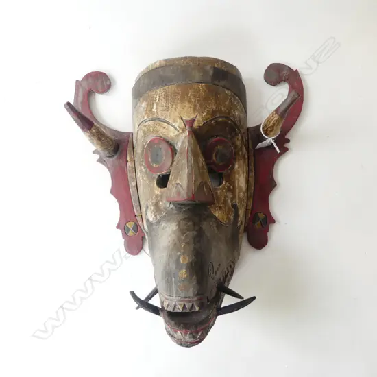 WOODEN TRIBAL MASK H.350mm