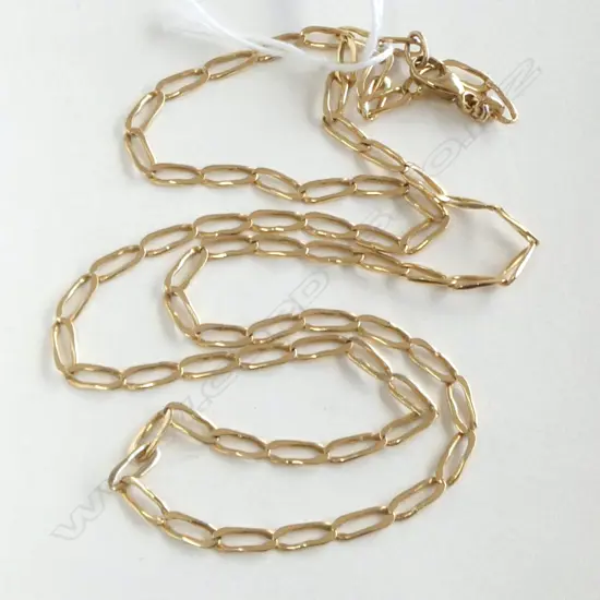 14ct YELLOW GOLD OVAL LINK NECKCHAIN L.530mm 8.77gms