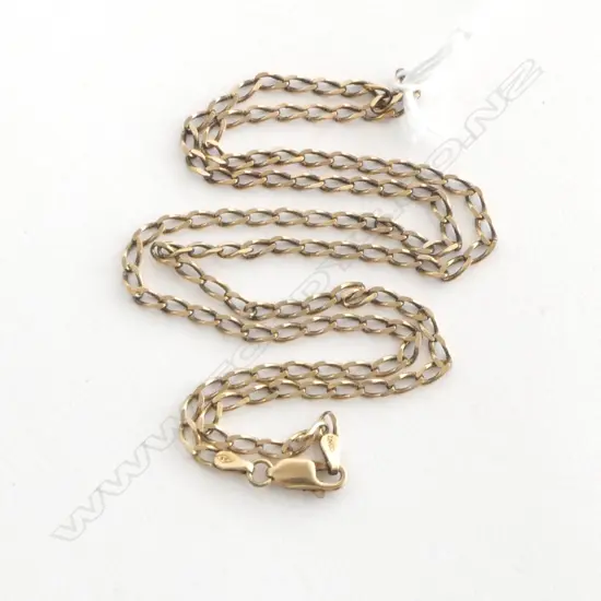 9ct YELLOW GOLD NECK CHAIN L.520mm 7.4gms