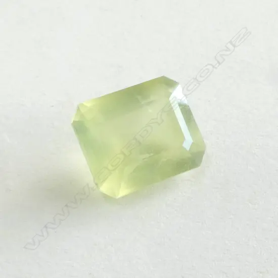 UNSET STONE  6.57CT SQUARE CUT PREHNITE