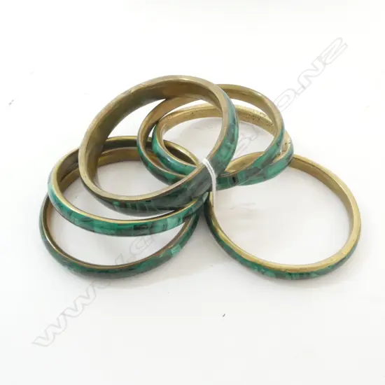 6 MALACITE BANGLES 